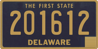 DE license plate 201612