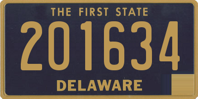 DE license plate 201634