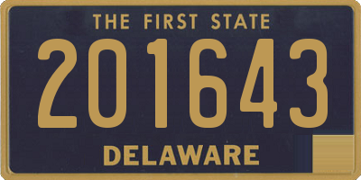 DE license plate 201643