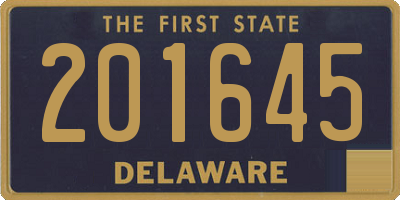 DE license plate 201645