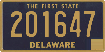 DE license plate 201647
