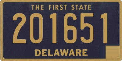 DE license plate 201651