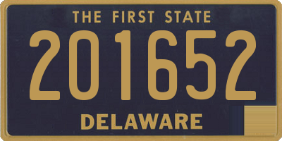 DE license plate 201652