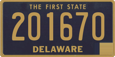 DE license plate 201670