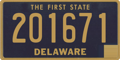 DE license plate 201671