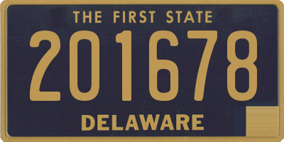 DE license plate 201678