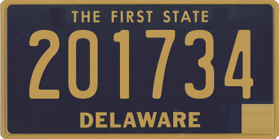 DE license plate 201734