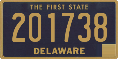 DE license plate 201738