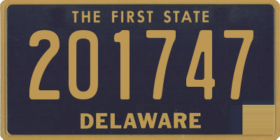 DE license plate 201747