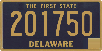 DE license plate 201750