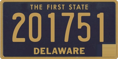 DE license plate 201751