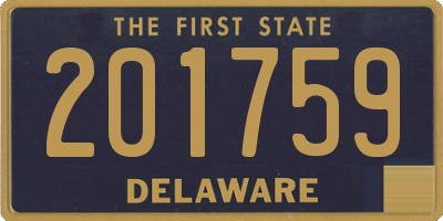 DE license plate 201759