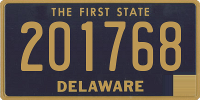 DE license plate 201768