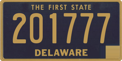 DE license plate 201777