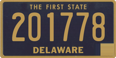 DE license plate 201778