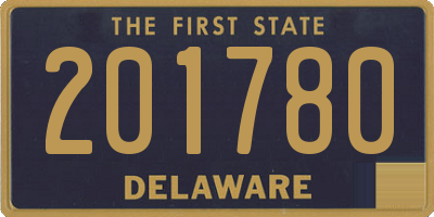 DE license plate 201780