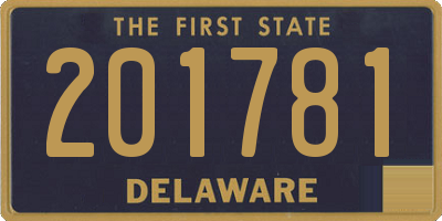 DE license plate 201781