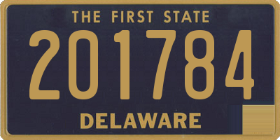 DE license plate 201784