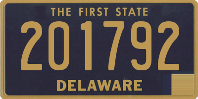 DE license plate 201792