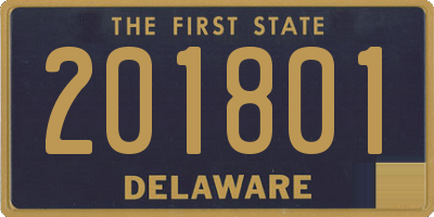 DE license plate 201801