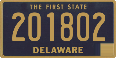 DE license plate 201802