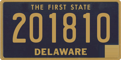 DE license plate 201810