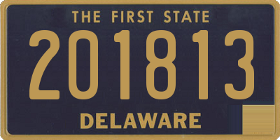 DE license plate 201813