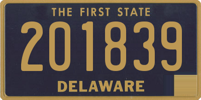 DE license plate 201839