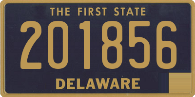 DE license plate 201856