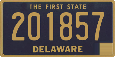 DE license plate 201857