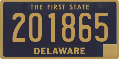 DE license plate 201865