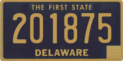 DE license plate 201875