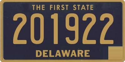 DE license plate 201922