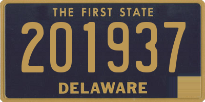 DE license plate 201937