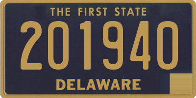 DE license plate 201940