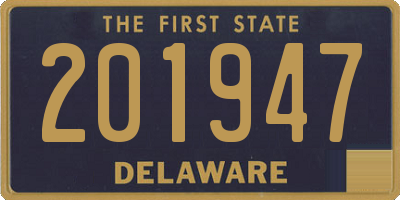 DE license plate 201947