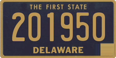 DE license plate 201950