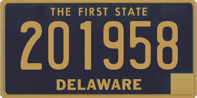 DE license plate 201958