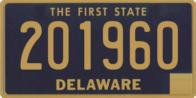 DE license plate 201960