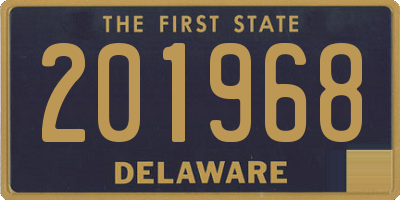 DE license plate 201968