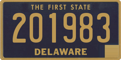 DE license plate 201983