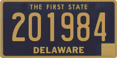 DE license plate 201984