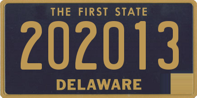 DE license plate 202013