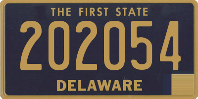 DE license plate 202054