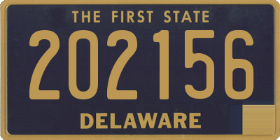 DE license plate 202156