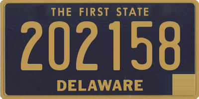 DE license plate 202158