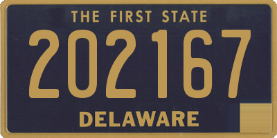 DE license plate 202167