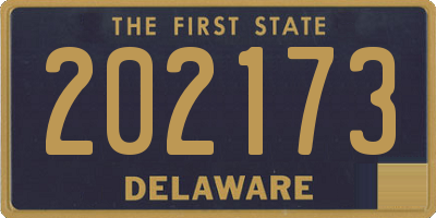 DE license plate 202173
