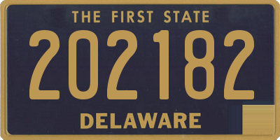 DE license plate 202182