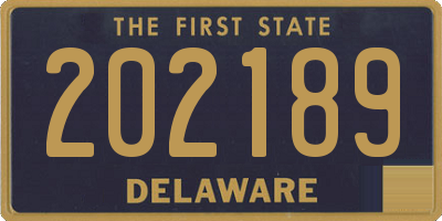 DE license plate 202189